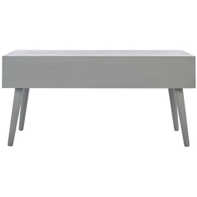 Belgian Farmhouse 42" Mid-Century Wood Coffee Table with Storage