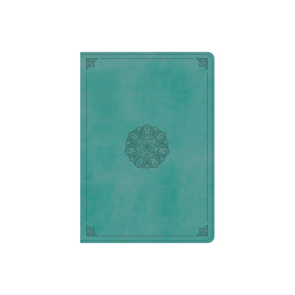 ESV Study Bible (Trutone, Turquoise, Emblem Design) - by Esv Bibles (Leather Bound)