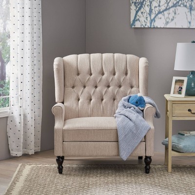 Appaloosa Oversized Wingback Press-back Recliner Beige - Christopher ...