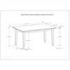 Sapphtopaz Dining Table Kitchen Table 60" Wooden Rectangular Dining Table with Wood Legs for Kitchen, Dining Room - 3 of 4