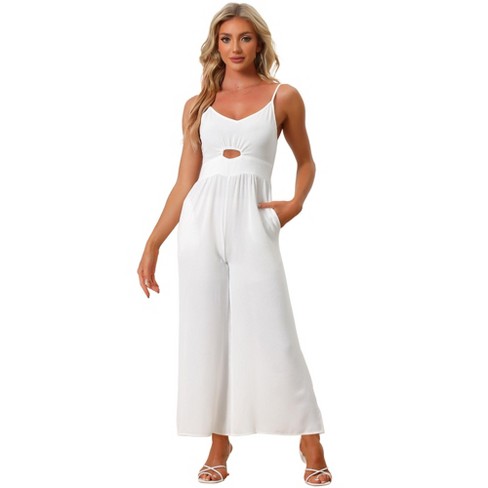 Sleeveless Halter Neck Belted Elegant Wedding Cocktail Dressy Jumpsuits