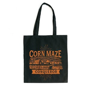 City Creek Prints Corn Maze Conqueror Canvas Tote Bag - 15x16 - Black - 1 of 2