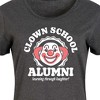 Women's - Instant Message - Clown School Alum Graphic T-shirt Dress - 2 of 4