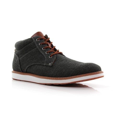 Ferro Aldo Mens JAX MFA506061 Mid-Top Chukka Style Sneaker Boots, in Denim Black, Size 11