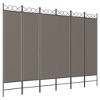 vidaXL Stylish and Versatile 6-Panel Room Divider Anthracite - Durable and Foldable Modern Fabric Privacy Screen measuring 94.5"x86.6" - 2 of 4