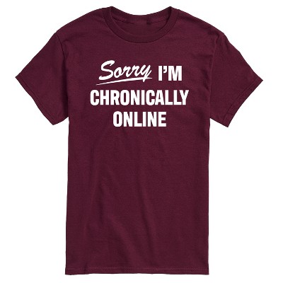 Men's - Instant Message - Sorry I'm Chronically Online Short Sleeve Graphic T-Shirt
