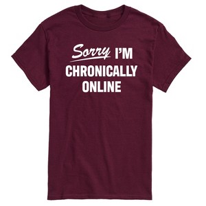 Men's - Instant Message - Sorry I'm Chronically Online Short Sleeve Graphic T-Shirt - 1 of 4