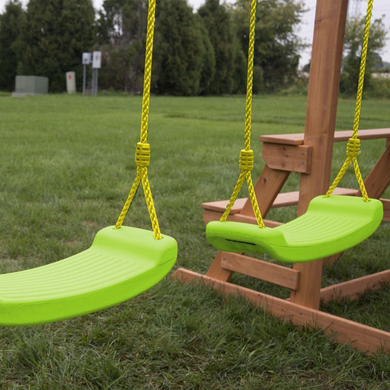 Swing-N-Slide Plastic Molded Swing Seat with Rope - Green, 4 of 5