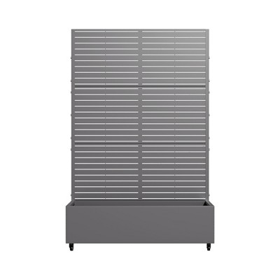 Lirago Iron Arch Mobile Planters Planting Box Trellis for Climbing Plants - 72x47