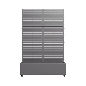 Lirago Iron Arch Mobile Planters Planting Box Trellis for Climbing Plants - 72x47 - 1 of 4