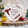 Lomsoe Hairstylist Christmas Ornament Heart-Shaped Ceramic 2-Side Printed, Hairstylist Gifts Women, Christmas Decorations for Trees Christmas Gift - 4 of 4