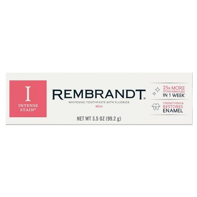 Rembrandt Intense Stain Whitening Toothpaste Mint - 3.52oz