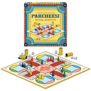 Winning Moves Parcheesi Royal Edition: Classic Family Favorite with Artwork, Tokens & Dice Cups, 2–4 Players, Ages 8+ - 1 of 3