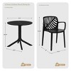 WestinTrends Playa 5-Piece Outdoor Resin Round Patio Dining Table Set with Modern Stackable Patio Dining Chairs - 2 of 4