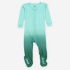 Leveret Girls Cotton Baby Footed Pajamas – 3 Pack – Tie Dye Rainbow Sleepers - 4 of 4