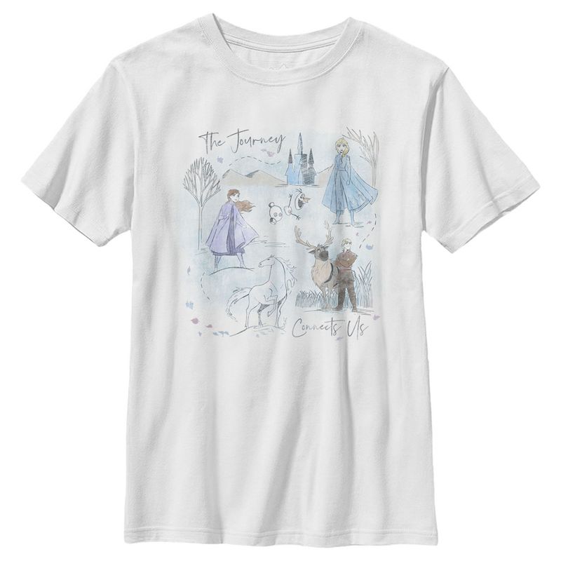 Boy's Frozen 2 Journey Watercolor T-Shirt, 1 of 5