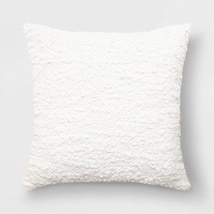 Woven Cotton Textured Square Throw Pillow - Threshold™ - 1 of 4