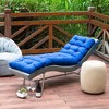 ARTPLAN Outdoor Chasie Lounge Tufted Thick Cushion with Ties,Replacement Wicker Chair Cushion for Paito Fruniture,72x22x4inches - 2 of 4