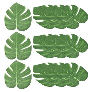 Unique Bargains Durable Lifelike Appearance Artificial Green Palm Leaves - 1 of 4