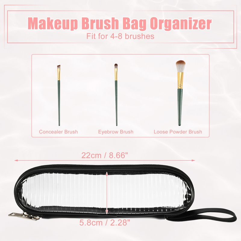Unique Bargains PVC Zipper-Closure Clear Makeup Brush Pouch 1 Pc, 5 of 7
