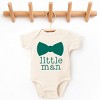 The Juniper Shop Little Man Bow Tie Baby Short Sleeve Bodysuit - 24M - Natural - 3 of 4