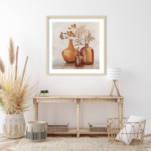 Amanti Art 33"x33" Amber Autumn Orange by Julia Purinton Wood Framed Wall Art Print - 1 of 4