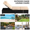 Garvee Patio Lounge Chairs, 2-Piece PE Wicker Patio Lounge Set, Adjustable Rattan Chaise Chairs w/Storage Table, Outdoor Pool Furniture - 4 of 4