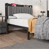 Nasitip Twin Size Bed Frame with Upholstered Headboard, Industrial Platform Bed with Storage Drawer, No Box Spring Needed - 4 of 4