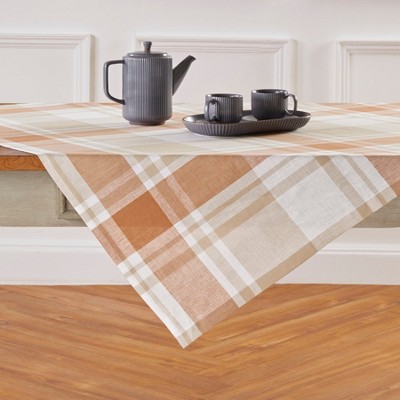 Solino Home Linen Plaid Table Throw | Fall Harvest Plaid