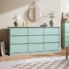 5/9/12 Drawer Chest Dresser with Wide Top, MDF Wood Storage Organizer for Bedroom, Living Room, White/Black/Green - 2 of 4