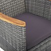 vidaXL Patio Dining Chairs 2 pcs Poly Rattan Gray - 4 of 4