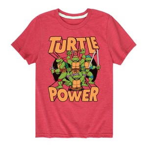 Boys' - Teenage Mutant Ninja Turtles - Turtle Power Short Sleeve Graphic T-Shirt - 1 of 4