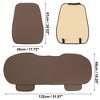 Unique Bargains Universal Car Seat Covers Protector Set Rear Seat Pad Mat Rear Bench Cover Breathable Flax Fiber Brown - 3 of 4
