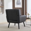 CENGHU Leather Material Ergonomics Accent Chair, Modern Upholstered Living Room Chair With Black Legs, for Indoor Home - 2 of 4