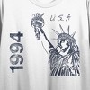 Team Gear Vintage Statue Of Liberty USA 1994 Women's White Crew Neck Short Sleeve Crop Top-XXL - 2 of 4