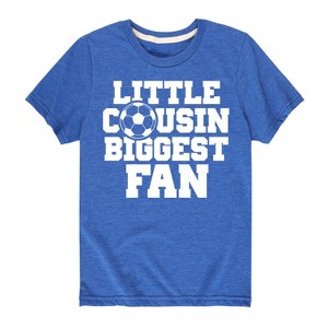 Boys' - Instant Message - Little Cousin Biggest Soccer Fan Short Sleeve Graphic T-Shirt - 1 of 4