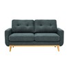 67.7" Wide Mid-Century Modern Tufted Loveseat Sofa with Splayed Wooden Legs, Polyester Upholstery, and Retro Style - 2 of 4