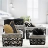 Evideco French Home Goods Set of 4 Stackable Paper Rope Storage Baskets - Versatile Organizers for Home, Office, and Bathroom - 2 of 4