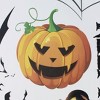 Unique Bargains Halloween Pumpkin Witch Moon Bat Pattern Wall Sticker Black 1 Pc - 4 of 4