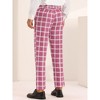 Lars Amadeus Men's Slim Fit Flat Front Zipper Checked Pattern Trousers - 3 of 4