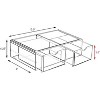 Sorbus acrylic Cosmetic Case with 2 Square Drawers - 3 of 4