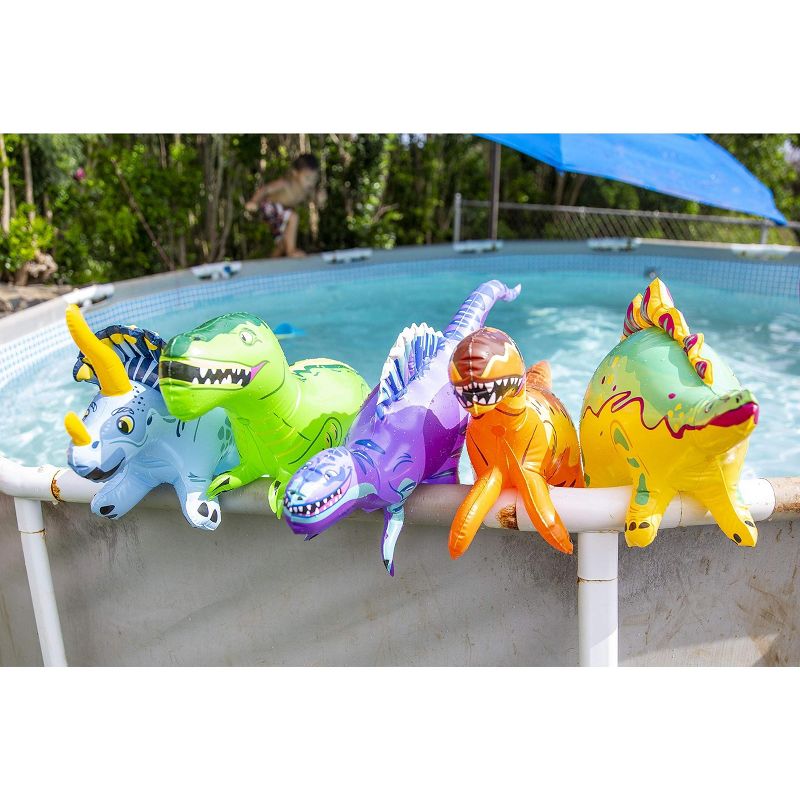 Dazmers Inflatable Dinosaur Toys Set with Pump - 5 Pieces, 3 of 4