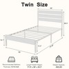 VECELO Platform Bed Frame With Rustic Vintage Wood Headboard and Footboard, Sturdy Metal Slats, No Box Spring Required - 2 of 4