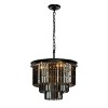 ALOADECOR 6-Lights Modern 3-Tier Round Crystal Fringe Chandelier - 3 of 4