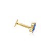 Pure Collection by Ross-Simons Sapphire Flat-Back Stud Earrings in 14kt Yellow Gold - 3 of 4