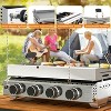 R.W.FLAME Portable 4-Burner Propane Gas Griddle, 32,000 BTU Flat Top Grill with 304 Stainless Steel, Non-Coated Surface for Outdoor Cooking - 3 of 4