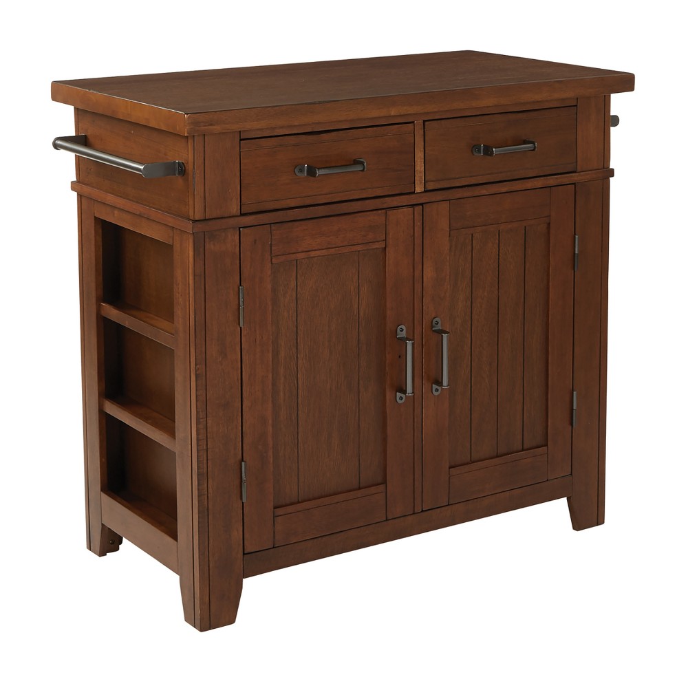 Country Large Kitchen Island With Finished Top  - OSP Home Furnishings