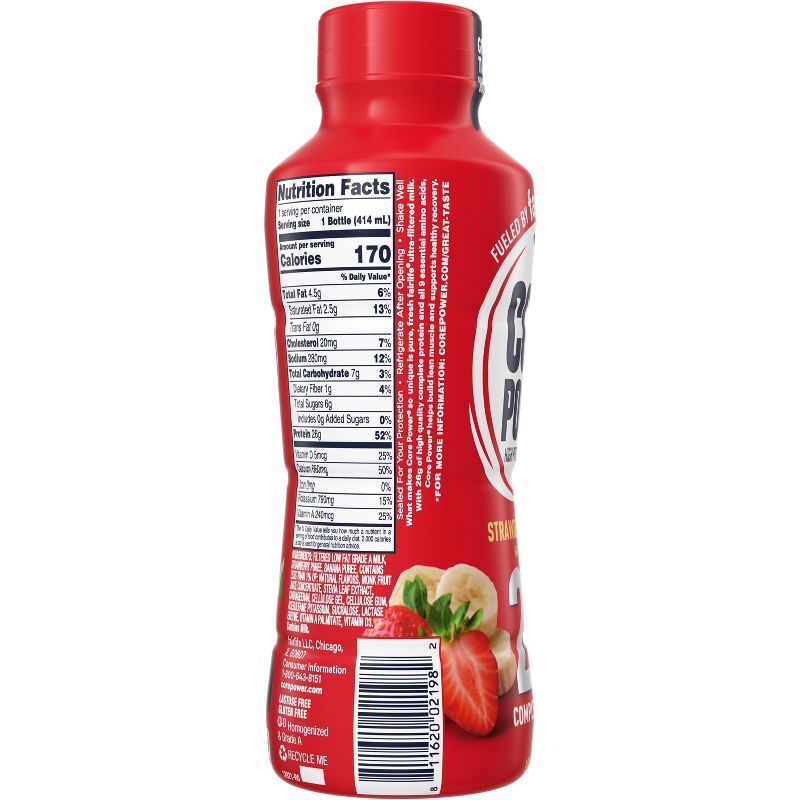 Core Power Strawberry Banana 26G Protein Shake - 14 fl oz Bottle, 3 of 8