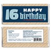 Big Dot of Happiness Boy 16th Birthday - Candy Bar Wrapper Sweet Sixteen Birthday Party Favors - Set of 24 - 2 of 4