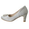 Badgley Mischka Girls Heel Dress Shoes -Elegant Girls' Pumps, Low Heels, Flower Party, Wedding, Princess (Little Kids) - 3 of 4